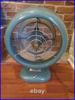 Vornado Vintage 3 Speed Fan Industrial Retro B38C1-1 Blue/Green Excellent