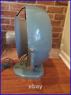 Vornado Vintage 3 Speed Fan Industrial Retro B38C1-1 Blue/Green Excellent