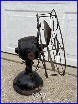 Vtg 1912 ROBBINS & MYERS List No. 1404 12 Brass 4-Blade, 3-speed Electric Fan