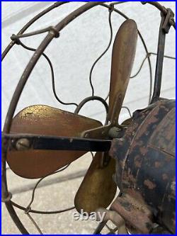 Vtg 1912 ROBBINS & MYERS List No. 1404 12 Brass 4-Blade, 3-speed Electric Fan