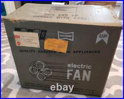 Vtg 60's Sears Kenmore 3 Speed Hassock Fan NICE in Box 317.80201