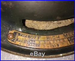 Vtg Antique GE General Electric AOU Brass Blade Fan 3 Speed Oscillating Old Cast
