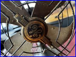 Vtg GE General Electric 4 Blade Parlor Fan 1920s 1930s Working Industrial Table