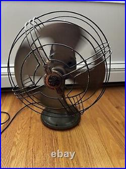 Vtg GE General Electric 4 Blade Parlor Fan 1920s 1930s Working Industrial Table