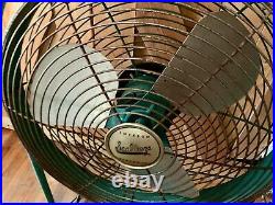 Vtg Mid-Century Emerson Electric Seabreeze Roll-About Adjustable 2-Speed Fan