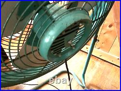 Vtg Mid-Century Emerson Electric Seabreeze Roll-About Adjustable 2-Speed Fan