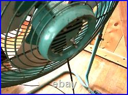 Vtg Mid-Century Emerson Electric Seabreeze Roll-About Adjustable 2-Speed Fan