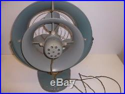 Vtg Old Antique Vornado Desk Fan Blue B28C1-1 B52 Art Deco Industrial Decor