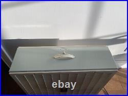 Vtg Westinghouse Turquoise Teal 2 Speed Box Fan Metal 22 Heavy Duty 5 Blade