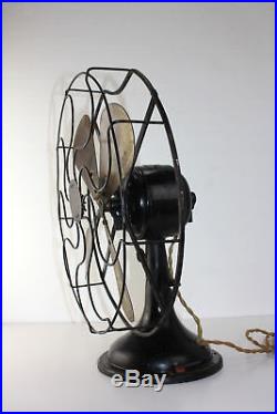 WESTERN ELECTRIC 4 Brass 16 Blade 3 Speed Fan Alternating Current WORKS Antique
