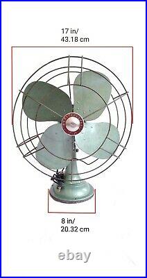 WESTINGHOUSE Vintage 1950'S Oscillating Fan 16SD2 Green Large Steampunk