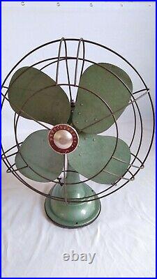 WESTINGHOUSE Vintage 1950'S Oscillating Fan 16SD2 Green Large Steampunk