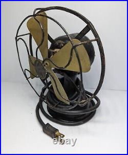 Western Electric Desk Fan Cast Iron Antique 4 Blade 110 Volt 6 See Desc