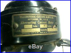 Westinghouse 12 6 Blade Brass Fan Vintage Antique Restoration Repair 1915 110V