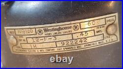 Westinghouse 12 inch Black 3 speed 1934 Oscillating Fan 1H-922242