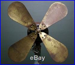 Westinghouse 16 Brass Blade Fan No Cage Antique Vintage for Parts or Repair Old