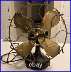 Westinghouse Brass 12 4 Blade Fan 162628B 3 Speed 1906-1914 Patent Dates