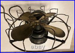Westinghouse Brass 12 4 Blade Fan 162628B 3 Speed 1906-1914 Patent Dates