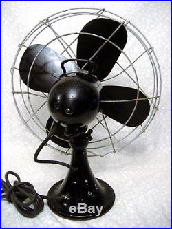 Works 16 Emerson Electric Large 3 Speed Oscillating Vtg Antique Desk Table Fan