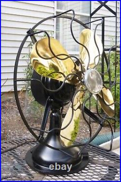 World War I RESTORED 1917 Westinghouse Electric Fan Brass 4 Blades #162628G